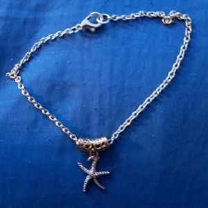 Gold Starfish Charm Bracelet